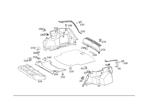 Trunk Lining for 2011 Mercedes-Benz C 300 #0