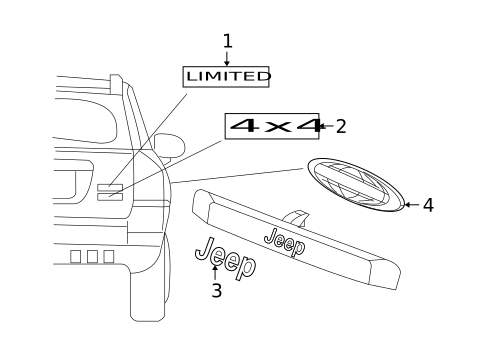Exterior Trim - Lift Gate for 2015 Jeep Compass #0