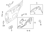 60479FA001 - Body: Upper Hinge for Subaru: Forester, Impreza Image