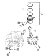 68014992AA - Engine 6.7L Cummins (Diesel): Piston Pin for Mopar Image