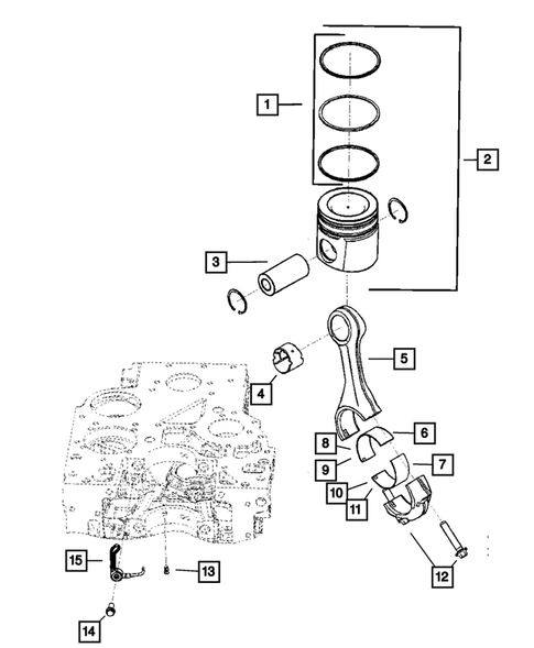 Crankshaft, Piston and Torque Converter for 2007 Dodge Ram 2500 #1