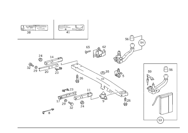 2023100591 - Trailer Coupling: Stiffener for Mercedes-Benz: C220, C230, C280, C43 AMG Image image