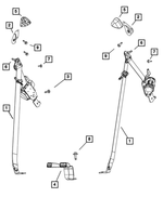 4610128AD - Restraints: Seat Belt Bracket, Right for Mopar Image