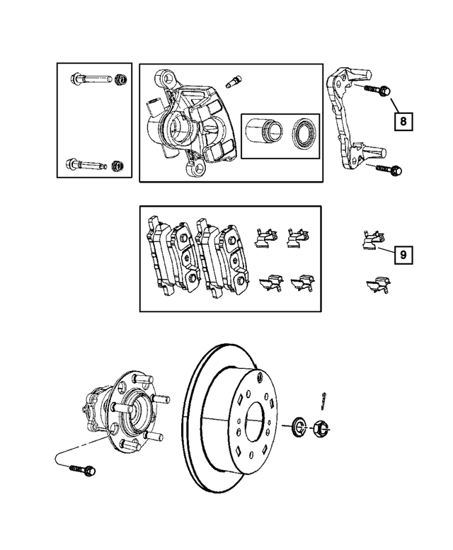 « R5191268AB – Service Brakes : Freins à Disque Etrier, Côté Droit, Refabriqué pour Mopar Image »