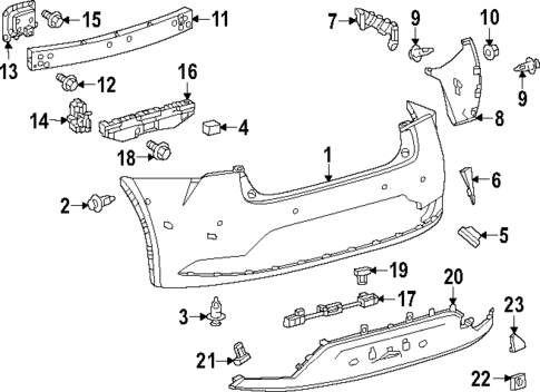 Bumper & Components - Rear for 2025 Toyota Prius #0