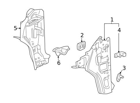 Hinge Pillar for 2023 GMC Acadia #0