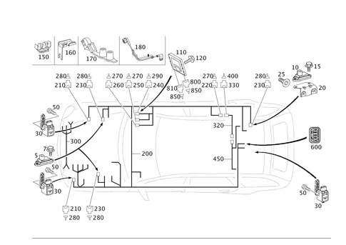 Wiring Harness for Semi-Active Air Suspension for 2005 Mercedes-Benz E320 #0