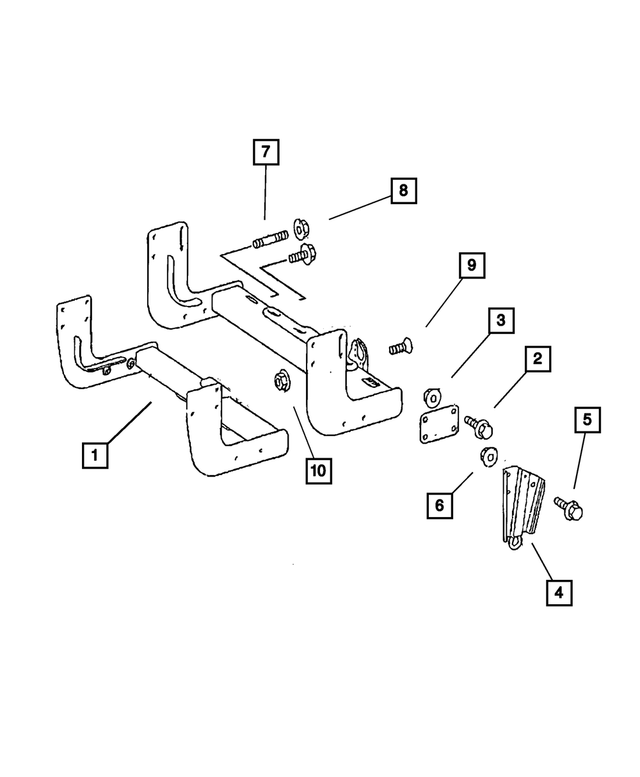 68012505AA - Frame, Bumper and Fascia: Trailer Hitch for Mopar Image