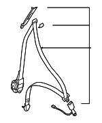 7000C823 - Electrical: Seat Belt Assembly for Mitsubishi Image