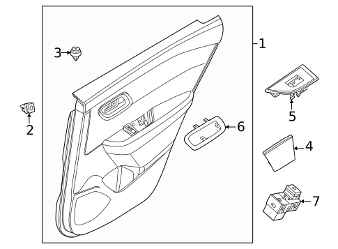 Interior Trim - Rear Door for 2022 Nissan Rogue #0