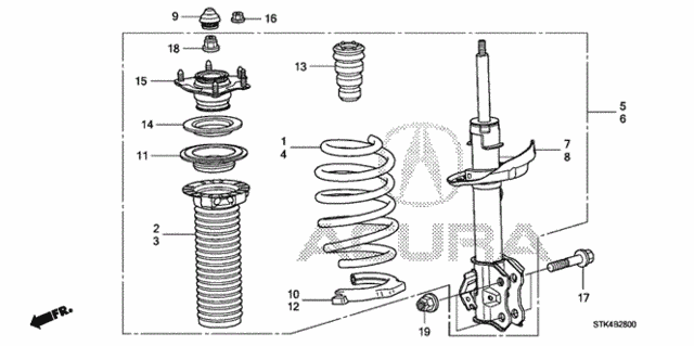 Front Shock Absorber for 2009 Acura RDX #0