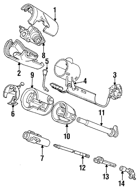Shroud, Switches & Levers for 1987 Dodge Caravan #1