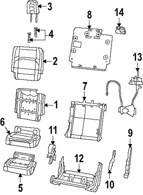 Rear Seat Components for 2024 Jeep Gladiator #3