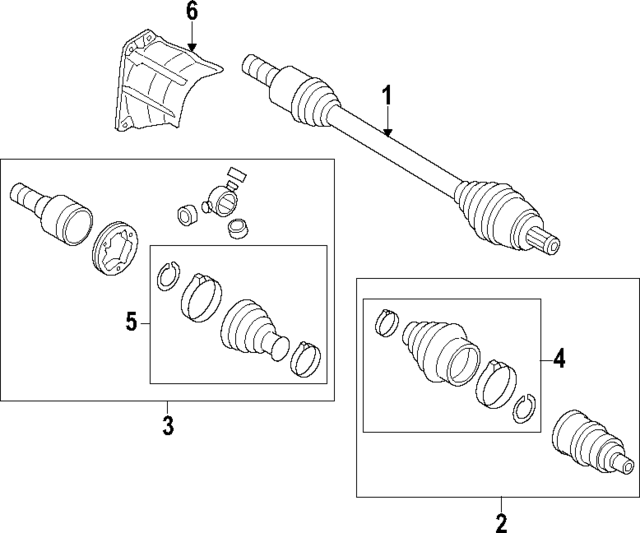 5QN498103P - : 2021-2024 Volkswagen Tiguan - Inner Cv Joint for Volkswagen Image