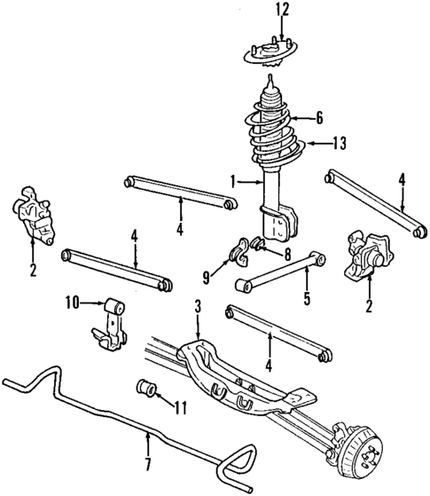 Rear Suspension for 2000 Chevrolet Lumina #1
