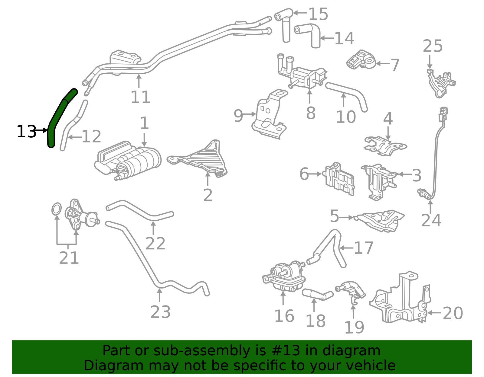 2017-2022 Honda Evaporative Emissions System Lines 36185-5AA-A00 | OEM ...