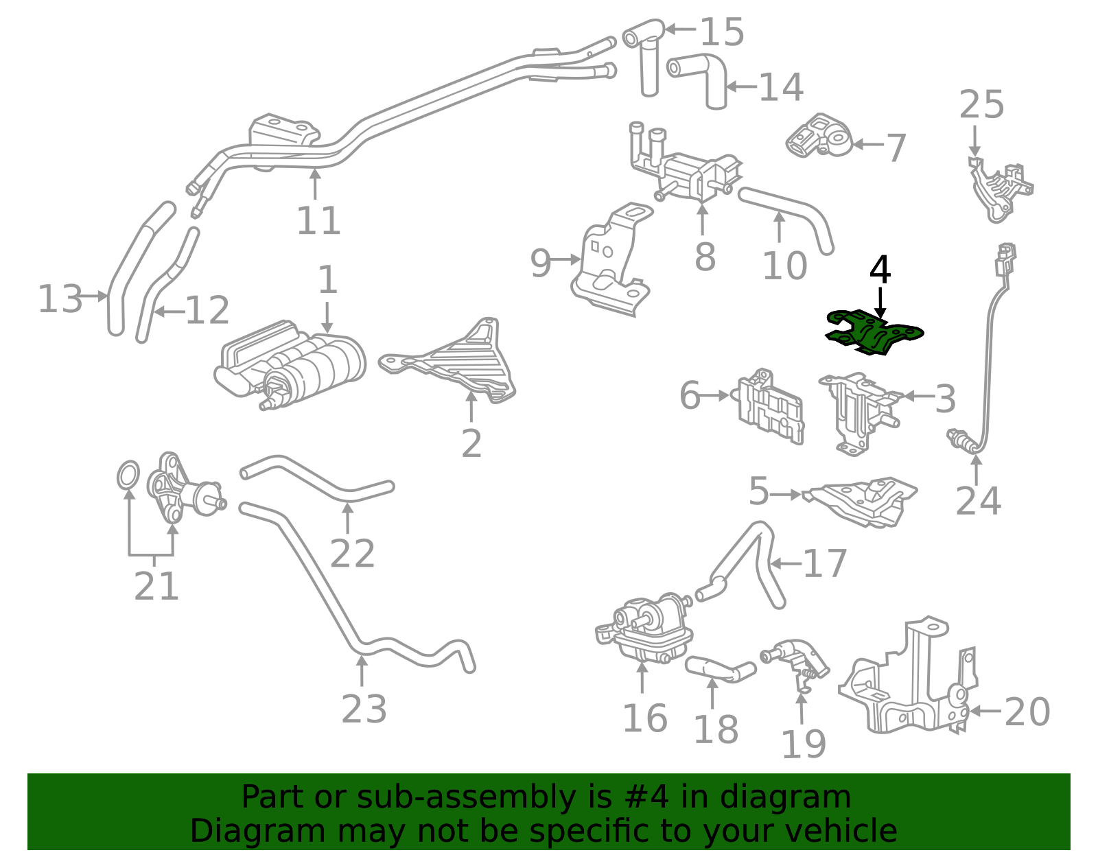 17358-TLA-A01 - Bracket Canister - 2017-2020 Honda CR-V ...