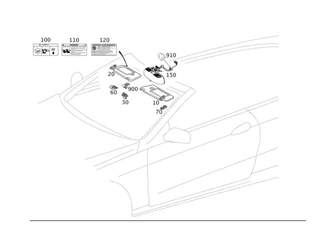 8175901 - Covering and Lining: Information Label for Mercedes-Benz Image image