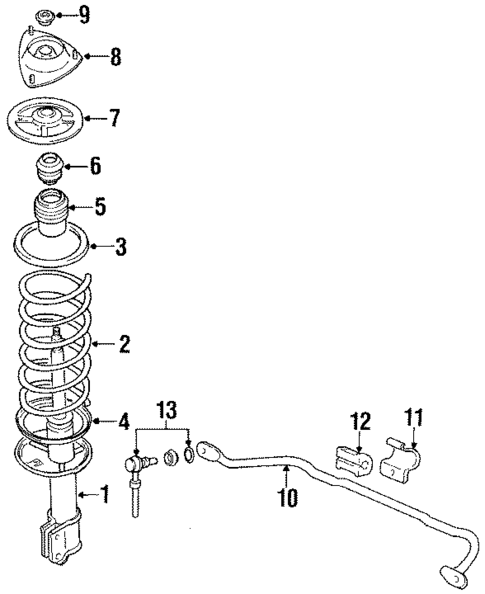 Struts & Components for 1990 Hyundai Sonata #0