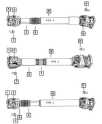 V8004848AC - Propeller Shafts and U-Joints: U-joint Kit for Dodge: Ram 1500, Ram 2500, Ram 3500 Image