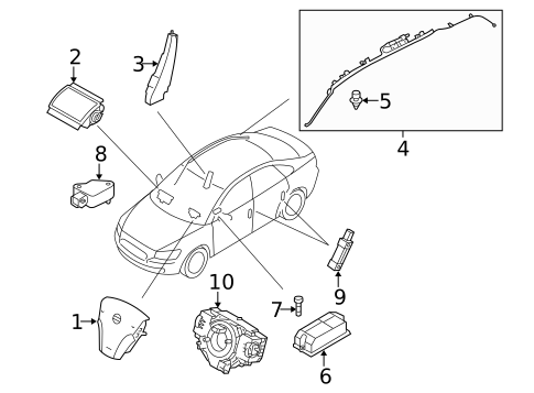 Air Bag Components for 2007 Volvo V50 #0