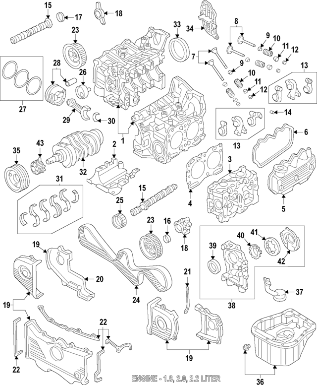 11039AB361 - : Cylinder Head for Subaru Image