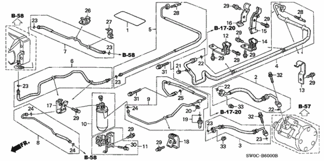A/C Hoses - Pipes for 2003 Acura NSX #0
