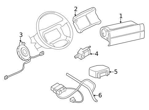 Air Bag Components for 1998 Chevrolet Express 2500 #0