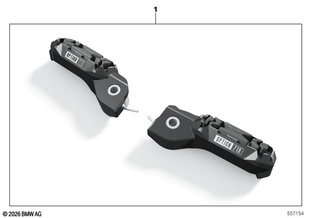 46717923280 - : Option 719 Shadow rider foot peg, right for BMW-Motorrad Image