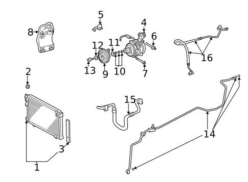 A/C Clutch & Compressor for 2005 Lexus ES330 #0