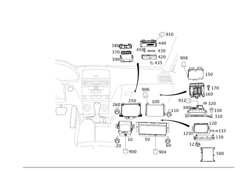 Electrical Compartment in Front Passenger Footwell for 2008 Mercedes-Benz C300 #0