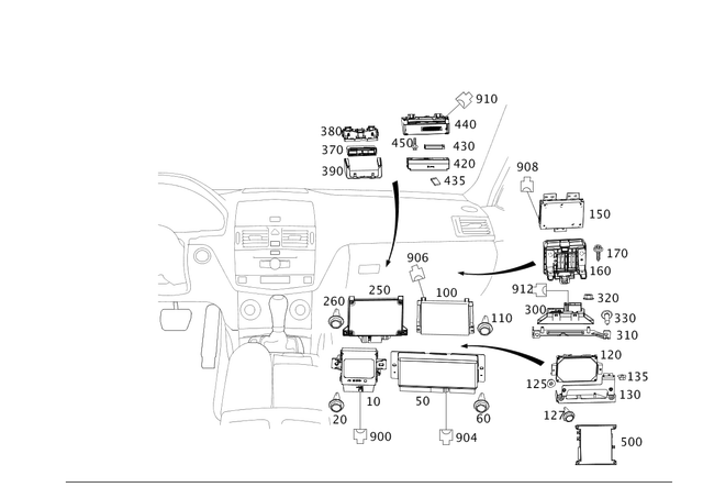 9063004 - Electrics and Function: Operating Unit for Mercedes-Benz: C250, C300, C350, C63 AMG, CLA250, CLS400, CLS550, CLS63 AMG, CLS63 AMG S, E250, E350, E400, E550, E63 AMG, E63 AMG S, GL350, GL450, GL550, GL63 AMG, GLA250, GLE300d, GLE350, GLE400, GLE550e, GLE63 AMG, GLK250, GLK350, GLS350d, GLS450, GLS550, GLS63 AMG, ML250, ML350, ML400, ML550, ML63 AMG, SLC300, SLC43 AMG, SLK250, SLK300, SLK350, SLK55 AMG Image
