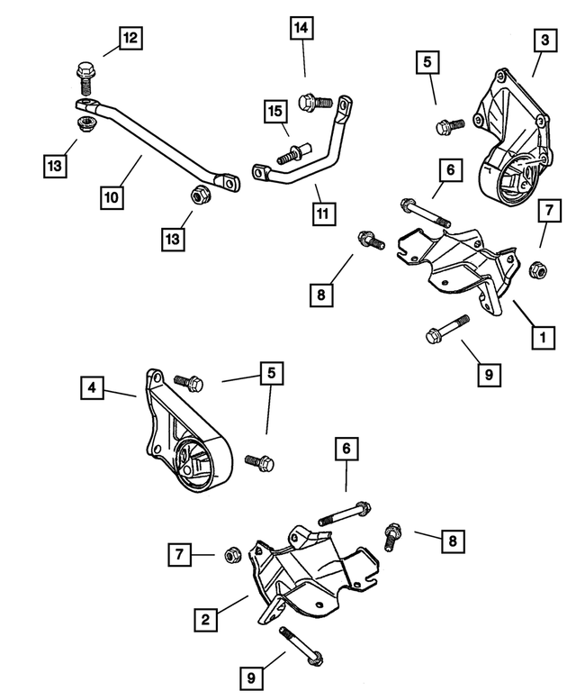 52104250AA - Engine Mounting: Bell Housing Brace for Mopar Image