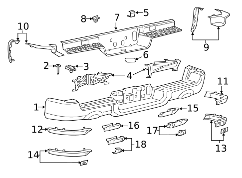 Bumper & Components - Rear for 2020 Ram 1500 #0
