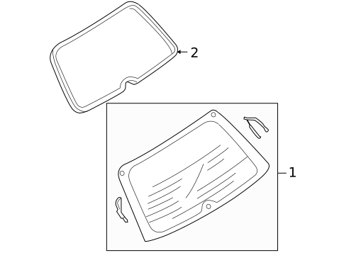 Glass & Hardware - Back for 2005 Mazda 3 #0