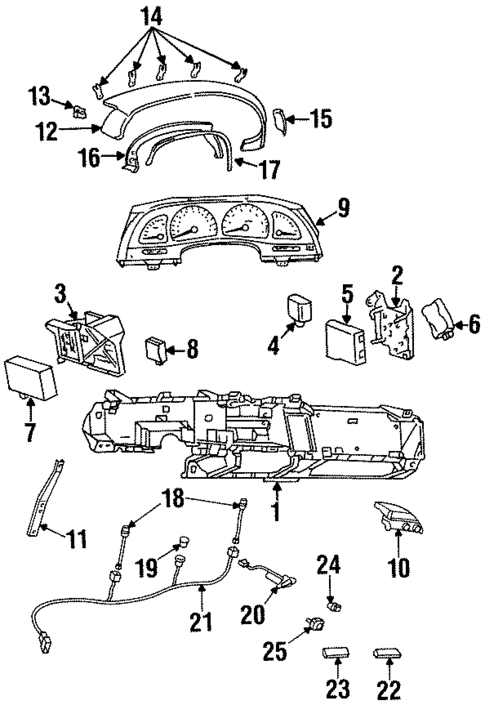 Instrument Panel Components for 1999 Oldsmobile Aurora #0