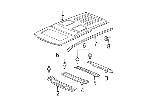 Exterior Trim - Roof for 2008 Jeep Commander #0