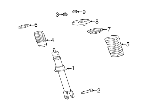 OEM '08-'20 Nissan Rogue Rear Sway Bar End Link - Driver