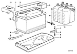61212432651 - Vehicle Electrical System: Original BMW Battery (Warranty Only) for BMW Image