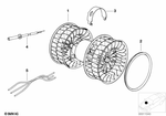 64111466018 - Heater and Air Conditioning: Blower for BMW: 525i, 530i, 540i, 735i, 735iL, 740i, 740iL, 750iL, 840Ci, 840i, 850Ci, 850CSi Image image