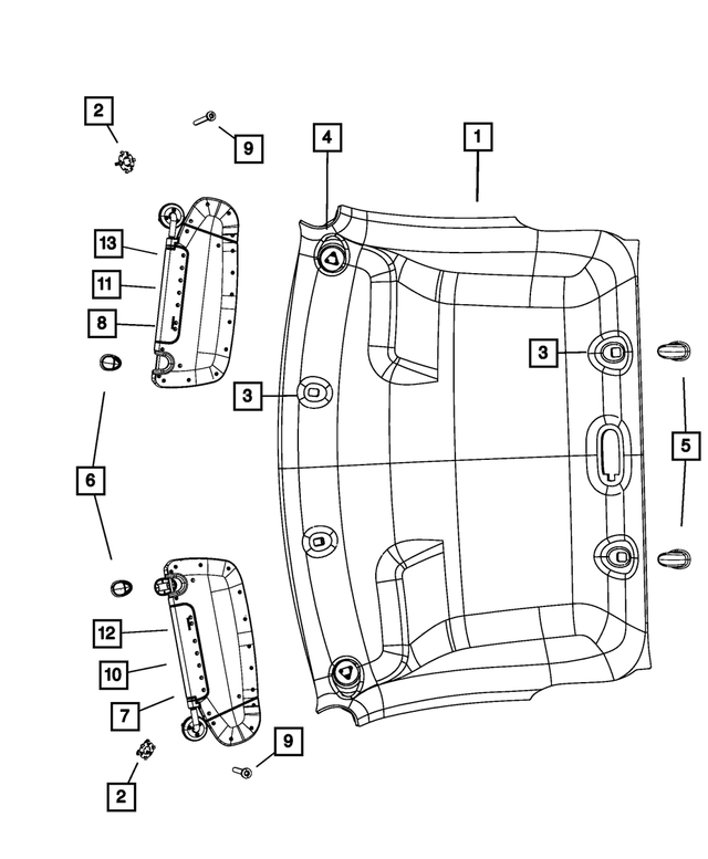68078695AA - Interior Trim: Clip for Mopar Image