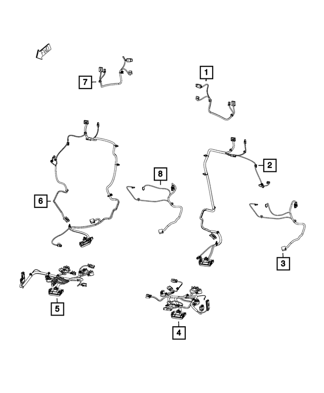 68101088AB - Electrical: Seat Back Wiring for Mopar Image image
