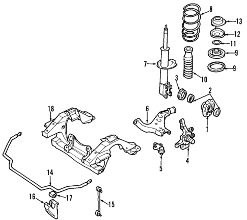Front Suspension for 2000 Nissan Pathfinder #1