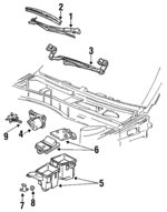 F4DZ17527A - Body: Wiper Arm for Ford: Taurus | Lincoln: Continental | Mercury: Sable Image