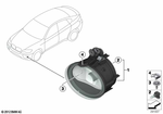 63177311351 - : Front Fog Lamp, Cornering Lamp, Left for BMW Image
