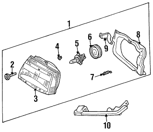 E8BZ13008A - Electrical: Headlamp Assembly for Ford Image