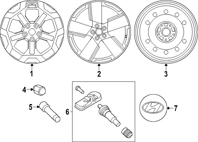 52910R6110 - : Wheel, Alloy for Hyundai Image