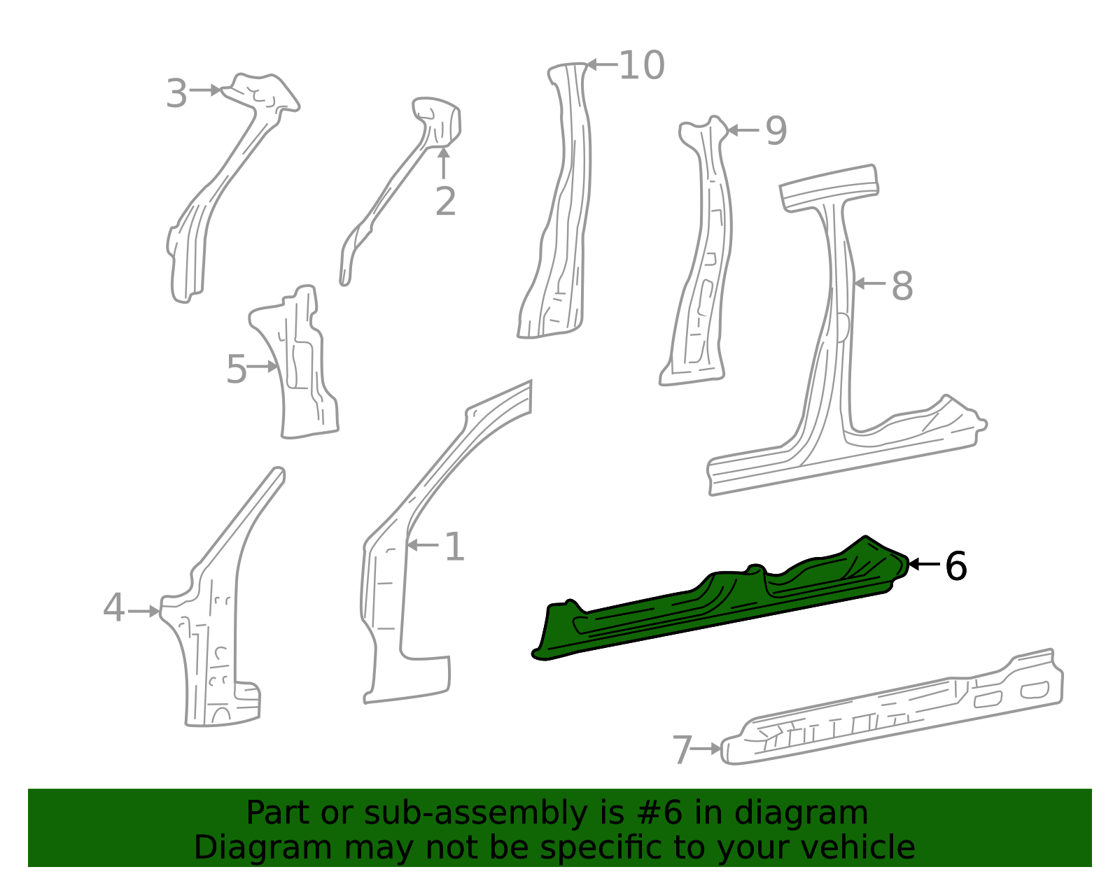 2000-2005 Mercury Sable Rocker Panel YF1Z-5410129-BA | OEM Parts Online