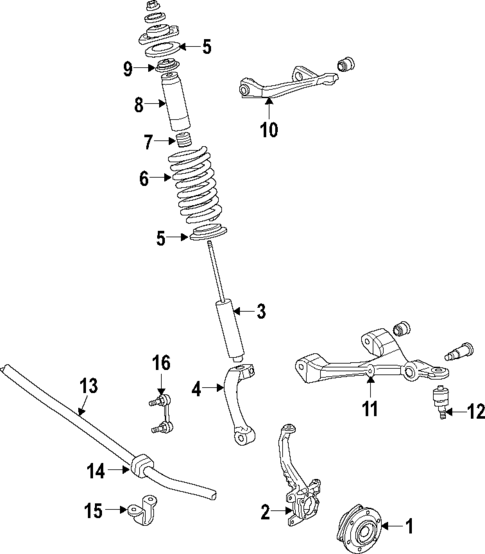 Suspension Components for 2005 Chevrolet SSR #1