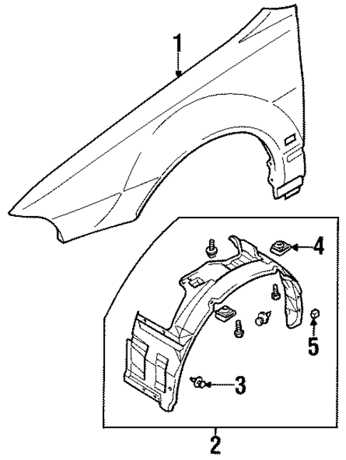 Fender & Components for 2003 Mitsubishi Diamante #0